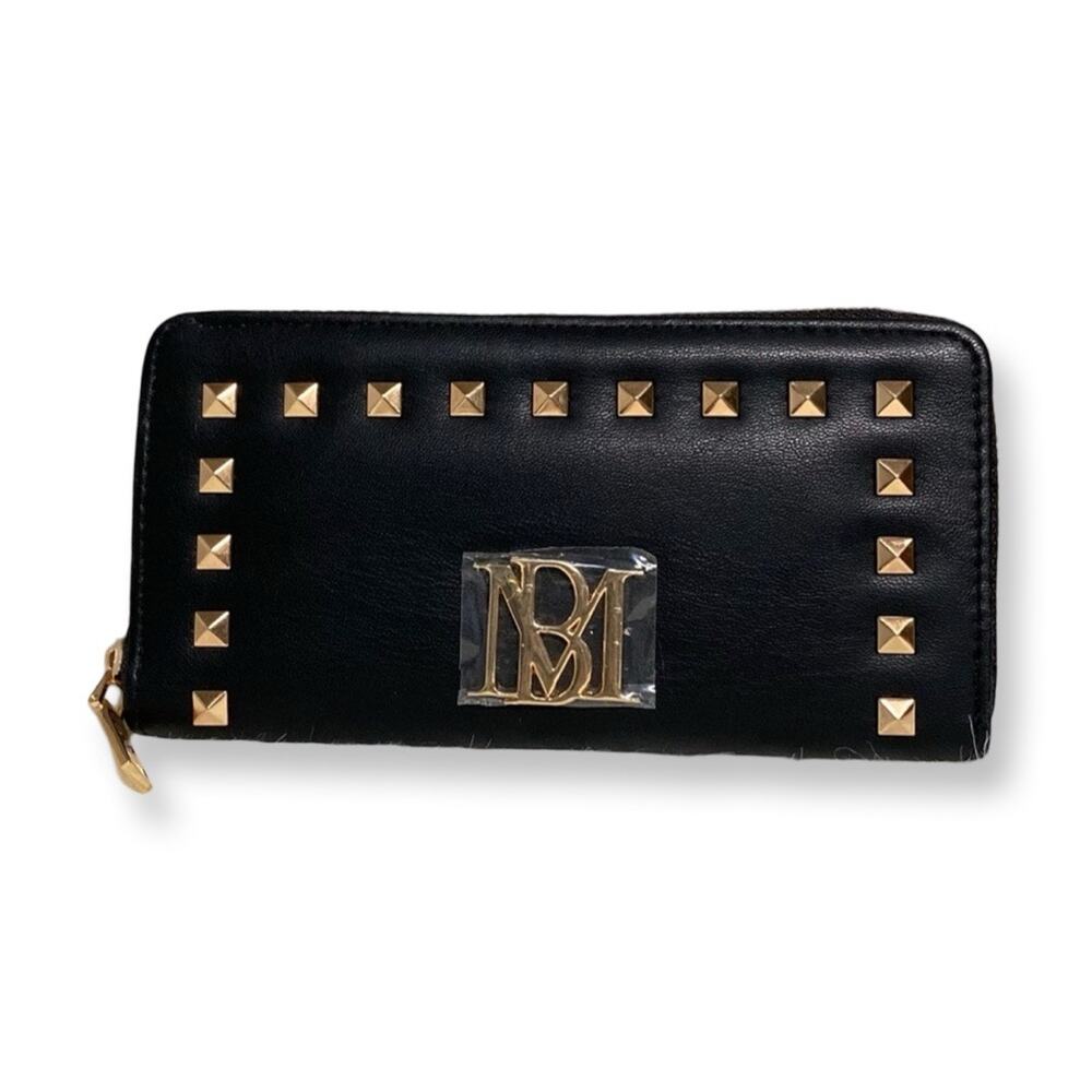 NWT Badgley Mischka Black Vegan Leather Wallet